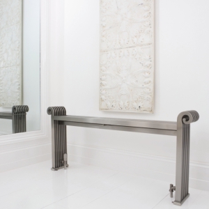 design heizkörper horizontal edelstahl wohnzimmer wohnraum heizung sanata