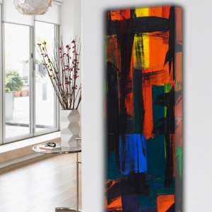 design heizkörper vertikal küche wohnzimmer wohnraum heizung abstrakt