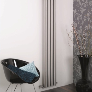Edelstahl design heizkörper vertikal barok küche wohnzimmer wohnraum heizung