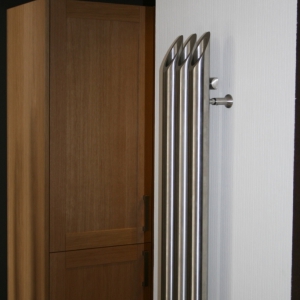 Edelstahl design heizkörper vertikal barok küche wohnzimmer wohnraum heizung