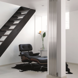 Edelstahl design heizkörper vertikal canti küche wohnzimmer wohnraum heizung
