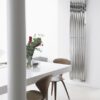 Edelstahl design heizkörper vertikal essa küche wohnzimmer wohnraum heizung