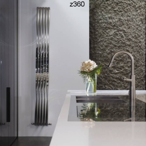 Edelstahl design heizkörper vertikal essa küche wohnzimmer wohnraum heizung