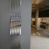 Edelstahl design heizkörper vertikal essa küche wohnzimmer wohnraum heizung